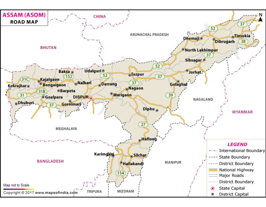 Buy Assam Road Map